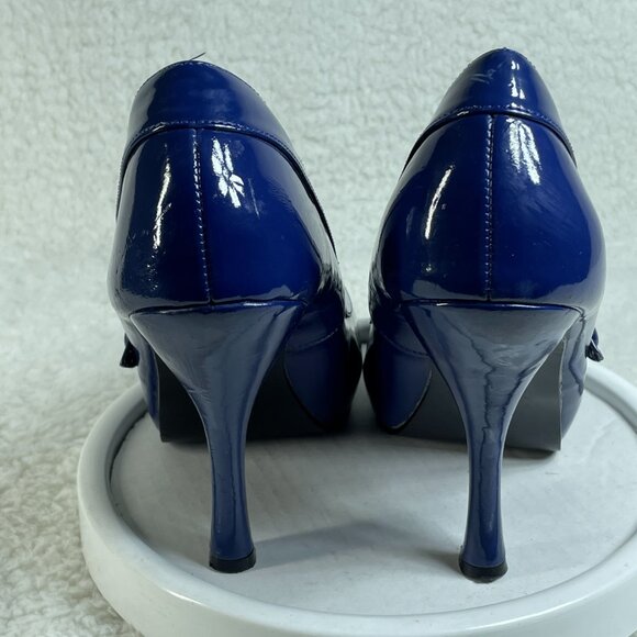 Pinup Couture High Heels Womens Size 8 Blue CUTIEPIE-02 4.5 Inch Heels - Picture 3 of 9